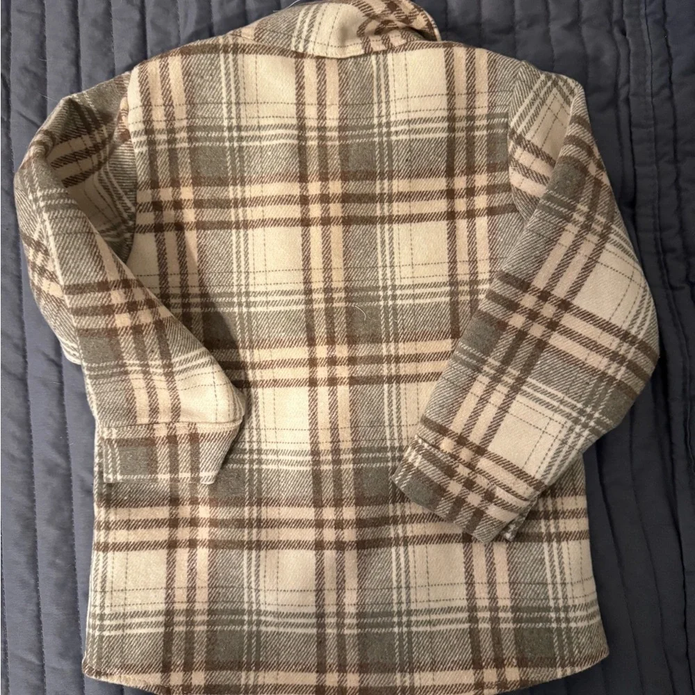 SHEIN Toddler Plaid Button-Up Jacket